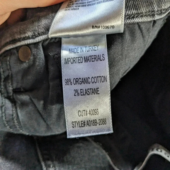 Agolde Black Sophie Jeans High Rise Crop jeans Princeton Size 28 - Picture 6 of 10